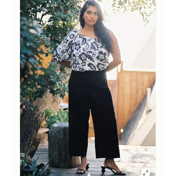 Antropologie Maeve women plus size one shoulder cropped blouse - Picture 8 of 12